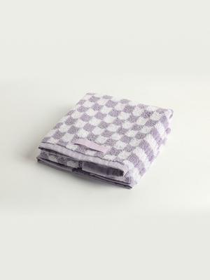 Hotel Isla Premium Baumwolle Schwerlast 210g Handtuch 1P Fliederbogen Schachbrettmuster