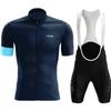 Mens Cycling Jersey Set Breathable Quick-Dry Short Sleeve Mountain Bike Apparel Ride