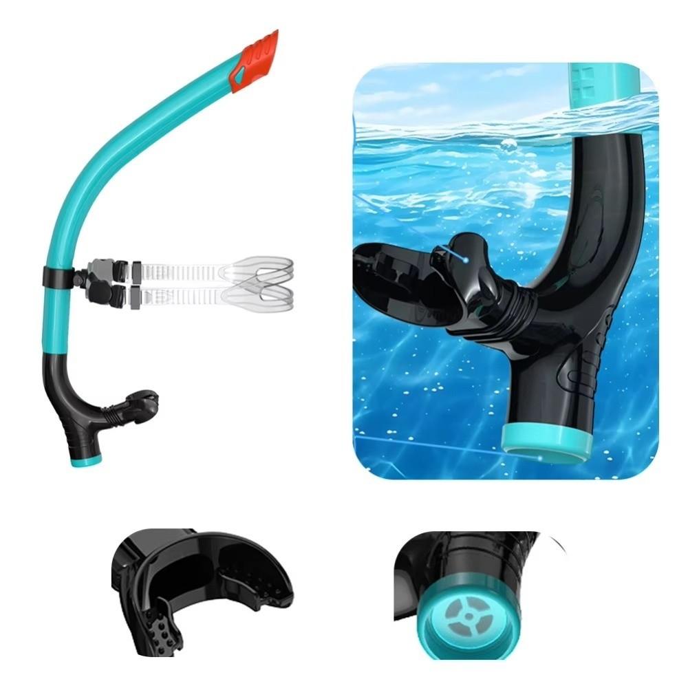 Semi-Dry Top Front Snorkel Silicone Mouthpiece Snorkeling Snorkel Swimming Snorkel Adult Youth Kid