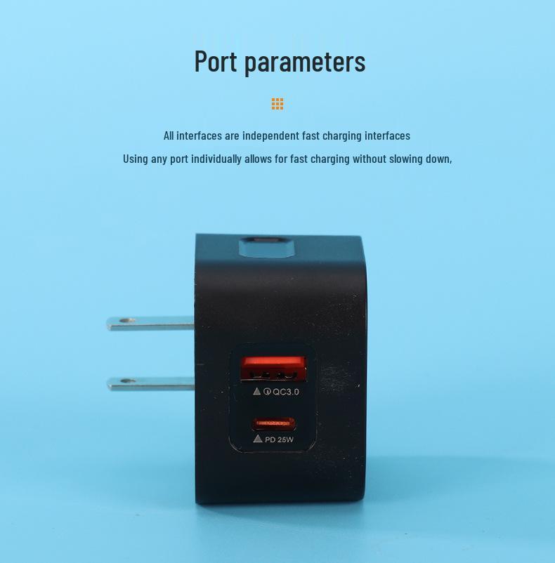 Universal Mobile Fast Charger for Android & Apple - EU/US/UK Plug, USB/PD Dual Ports.