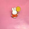Kawaii Miffy Rabbit Cartoon Instagram Cute Balloon Rabbit Metal Colored Coat Backpack Creative Accessory Gift