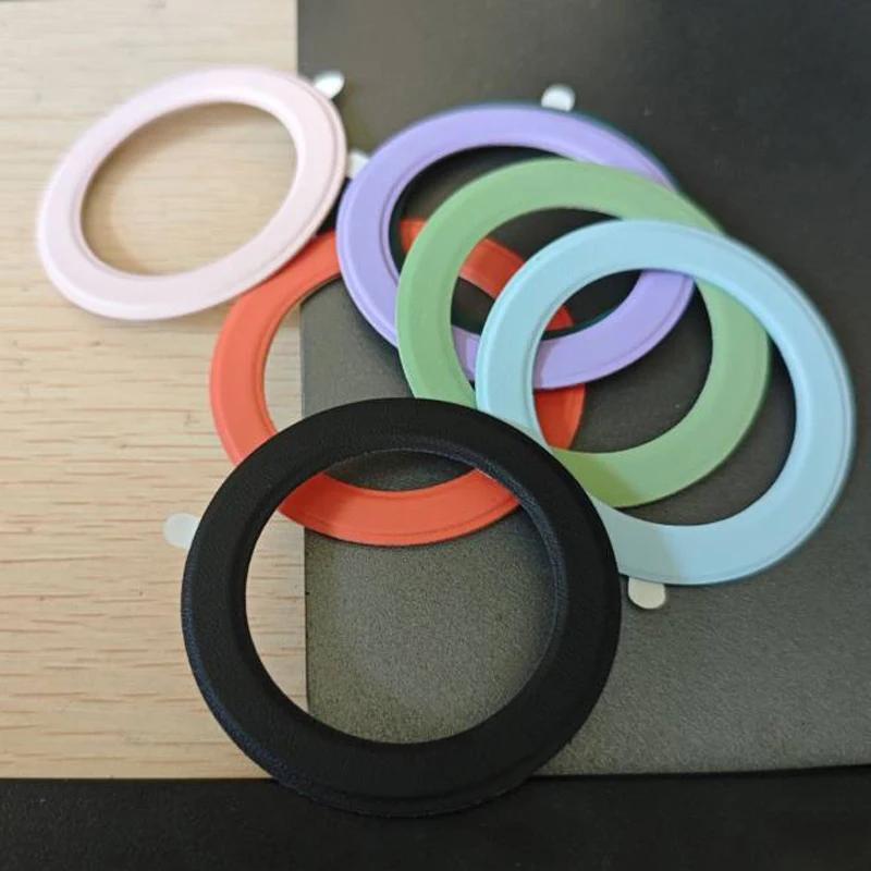 Colourful Mobile Phone Circle Ring Plate for Magsafe Wireless Charger Back Sticker Cellphone Iron Sheet for iPhone 14 15 Xiaomi