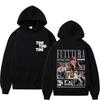 American Street Hip-hop Long Sleeved Zhang Yuanying Fashionable Retro Printed Short Sleeved Loose Pure Cotton Hoodie New Top