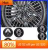 2026 Hot For Renault Interior Stickers 4Pcs 60mm Car Wheel Center Hup Caps Wheel Cover Accessories For Renault Clio Laguna 2 Meg Y555