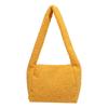 New autumn and winter plush handbag small square bag shoulder bag large capacity solid color personalized niche design