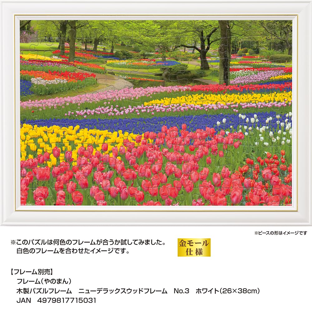 Yanoman [Made In Japan] 108-Piece Jigsaw Puzzle, Large Pieces, Japanese Landscape: Blooming Showa Memorial Park, Tokyo (26x38cm), 01-2090, Includes