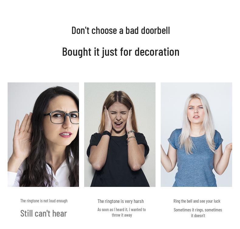 Новий бездротовий дверний дзвінок з живленням від енергії руху, висока гучність 433 МГц для складу або вулиці біля вілли