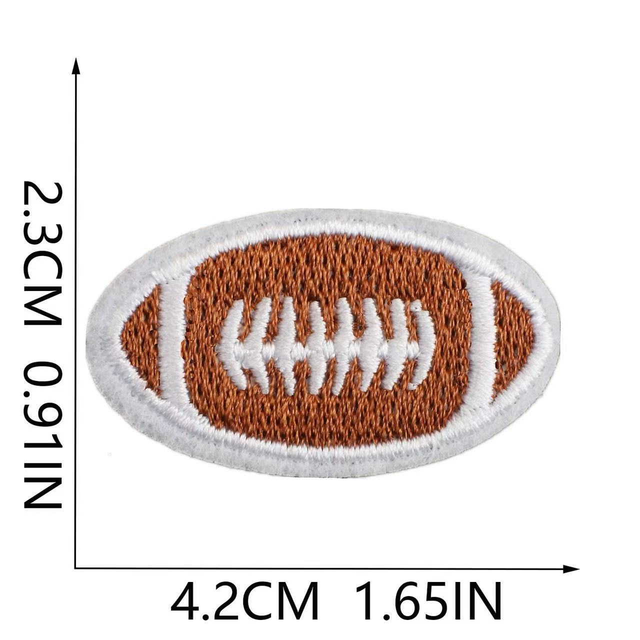 Rugby Embroidery Cloth Sticker Rugby Badge Candle Badge Boy Rugby Jersey Computer Embroidery Label No. 29_3 pieces