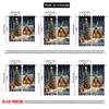 2pcs 2D Flat Printing Christmas Window Drapes Holiday Christmas House Versatile Durable Polyester Without Electricity Spring