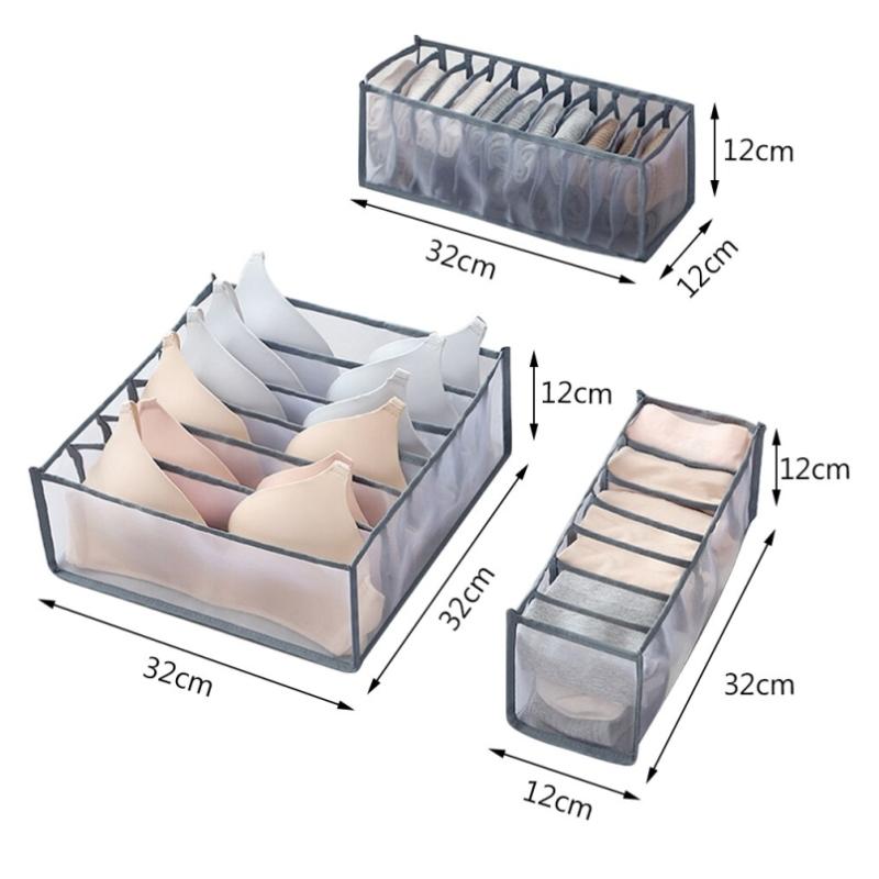Underwear Sock Organizer Box Multi-functional Foldable Closet Organizers Drawer Divider Storage Boxes For Underpants Socks Bra