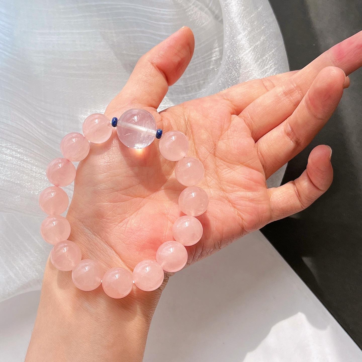 12M Natural Madagascar Powder Crystal Milk White Crystal Design Bracelet