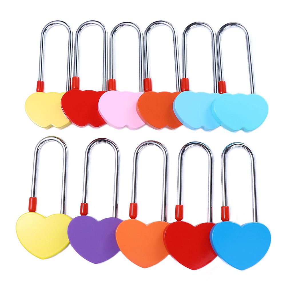 Love Without Key Heart Shape Couples Anniversary Wish Lock Wedding Gifts Keepsake Love Padlock