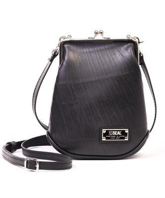 Seal Kiss Lock Shoulder Bag for Clasp Crossbody Mini Shoulder Men, Closure, Bag, Bag, Small, Waterproof, PS-194BK