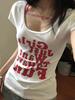 Design sense Korean pure desire Spice Girl short short-sleeved T-shirt women's summer new versatile bottoming shirt top tide