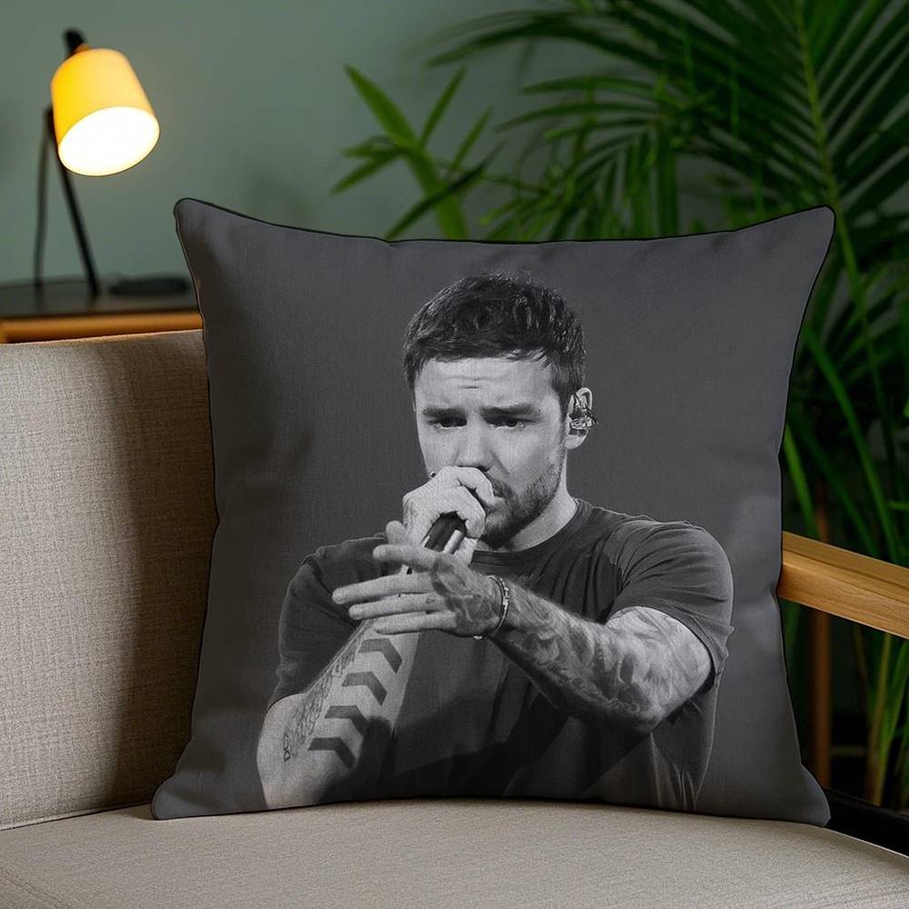 Pillow Case Singer L_Liam Payne Sofa Short Plush Double-Sided Hd Printing Room Home Office Gift Cushion Cover