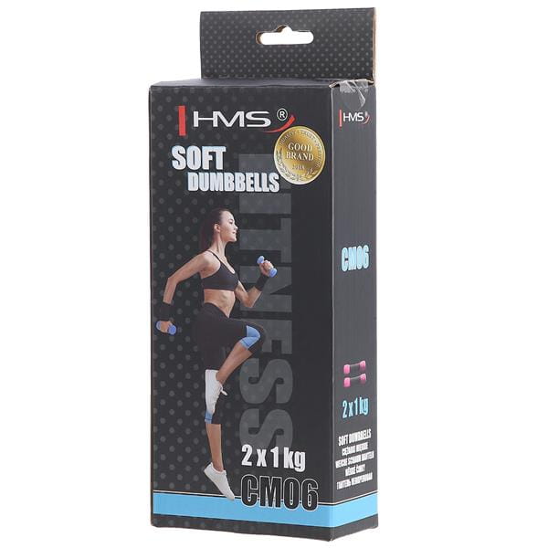 HMS CM07 2x1kg Soft Foam Fitness Dumbbells