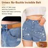 2PCS No Buckle Belts for Men, Buckless Belt for Men Women, Metal Hook Elastic Belt, Birthday Valentines Gifts for Him Her