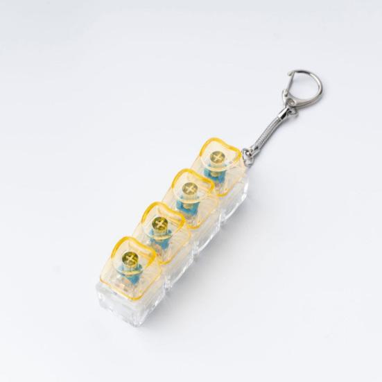 Keyboard Fidget Toy Realistic Clicking Sound Keychain with Compact Keyboard Design Stress Relief Key Chain Bag Accessories