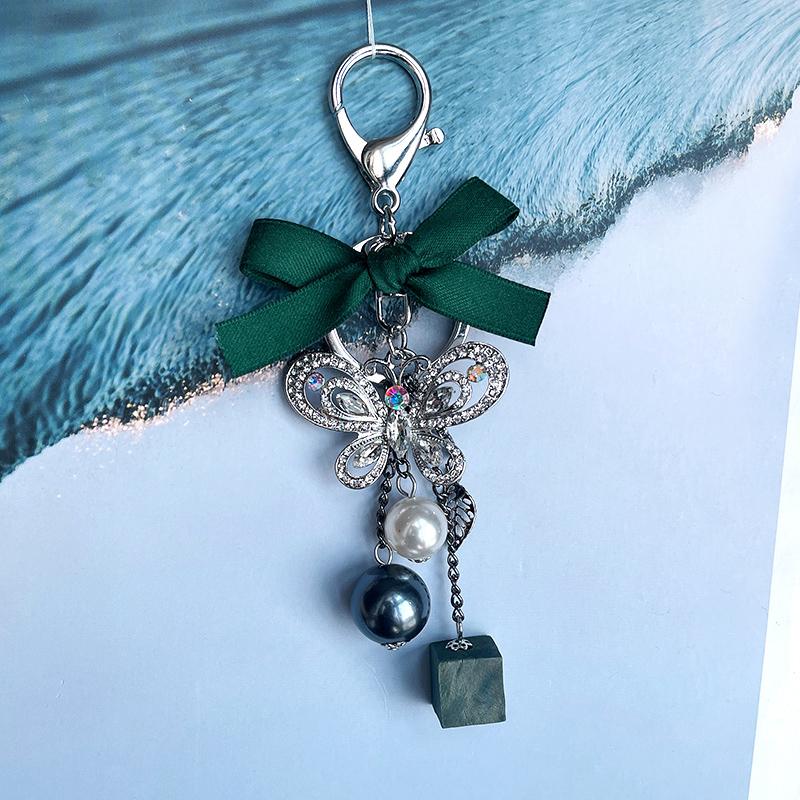 Easya 2024 Fashion Butterfly Bows Luxury Glitter Keychains High Quality Bags Decorate Wedding Gifts for Guests