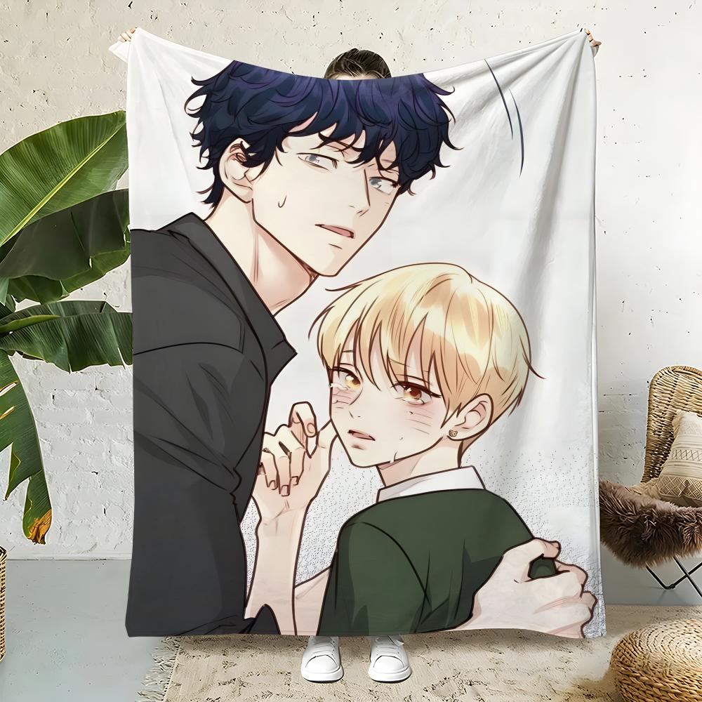 Manga L-LoveIsAnIllusion Throw Flannel Throw Blanket,Bed Home Office Nap Blanket Travel,Camping,Picnic Blanket Soft Decor 75x90cm