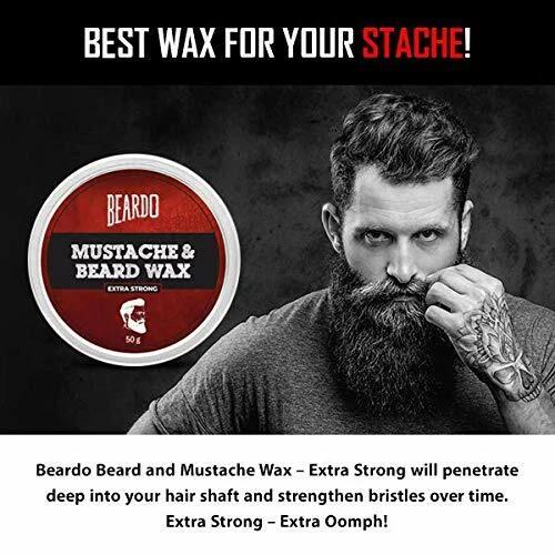 Beardo Cera per Barba e Baffi Extra Forte, 50 g