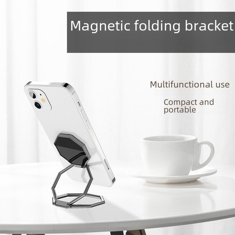 Zinc Alloy Multi-Function Foldable Phone Stand and Back Sticker Ring