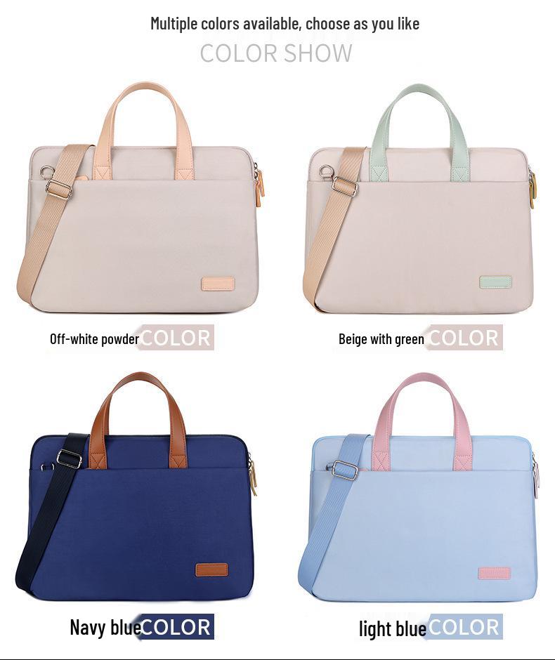 Women's Lightweight Macaron Laptop Bag, Sleek Design, Ideal for Business Commutes