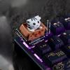 Cute Cat Resin Keycaps Personalized Cross Switch Compatible for Mechanical Keyboard DIY Replacement Accessories