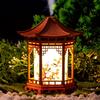 Chinese-Style Mini Humidifier & Night Light - USB- Portable Cool/Dry Mist Air Humidifier with Traditional Pagoda/Tortoise Design, ABS Quiet Operation