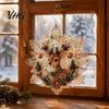 Acrylic Snowman Pendant Decorations Christmas with Metal Chain, Double-sided Printed 2D Snowflake Romantic Winter Seasonal Pendant, Wall Window