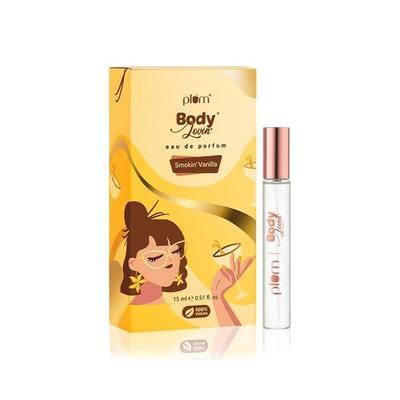 Plum BodyLovin' Unisexový parfém pro dospělé Smokin' Vanilla (15 ml) Teplý, dlouhotrvající tekutý parfém s vůní vanilky