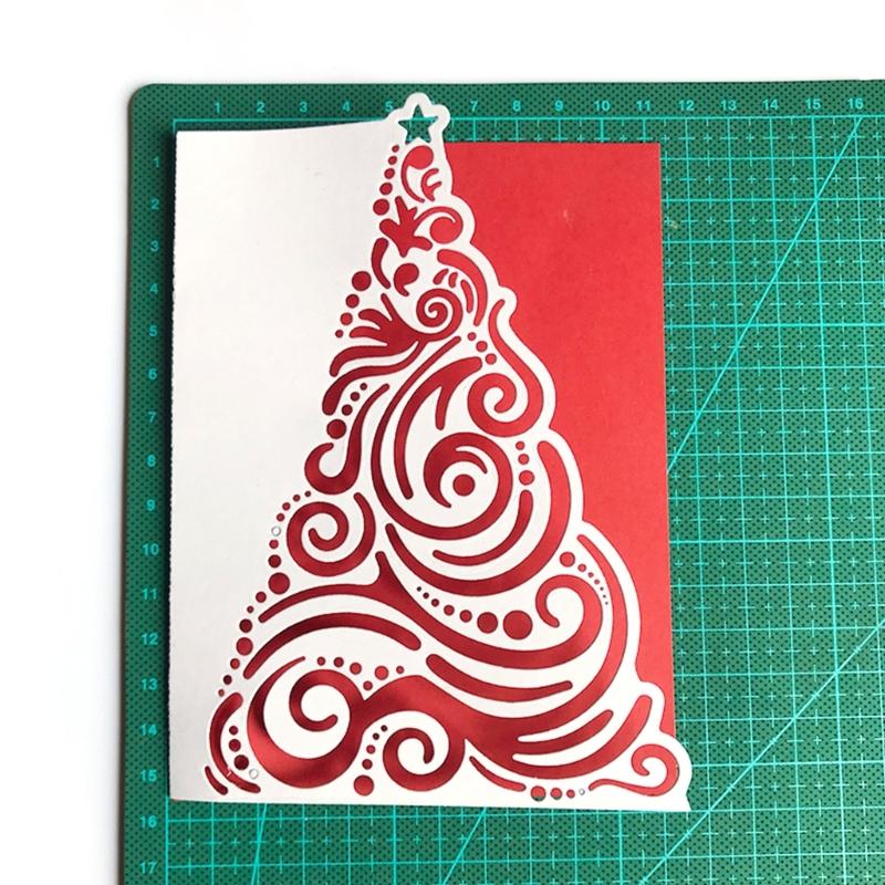 Christmas Tree Embossing Die Cuts Christmas Theme Cutting Dies for Christmas Card Making Scrapbooking DIY Album Craft