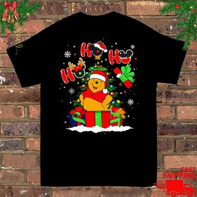 Nouvelle! 2025 Ho Ho Ho Winnie l'Ourson Chemise de Noël Xmas SG114 T-shirt Unisexe