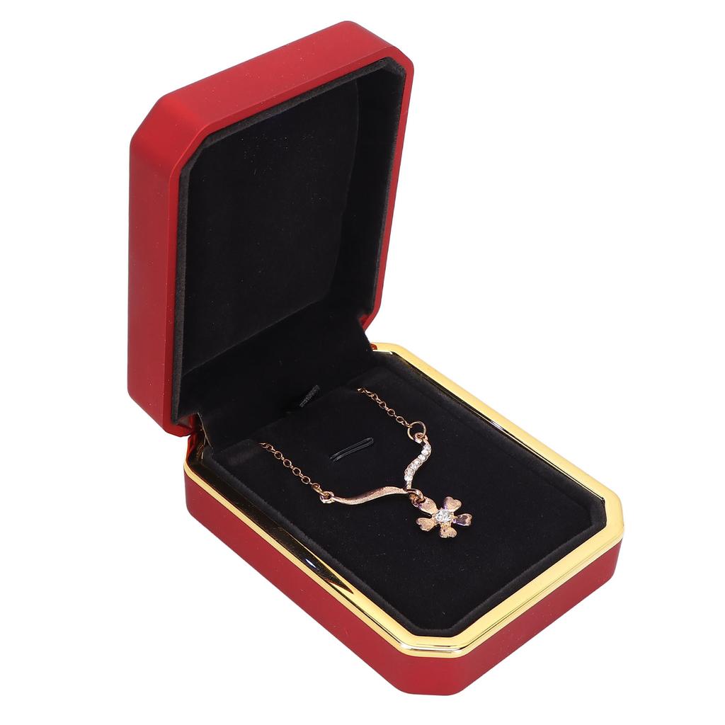 Jewelry Display Box Light Flocking Inside Rings Pendant Storage Gift Box for Engagement Wedding