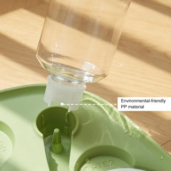 Cat Feeder Food Grade Stainless Steel Bowl Pet Feeder with Automatic Water Refill Dual Zone Design Cat Food Water Combo