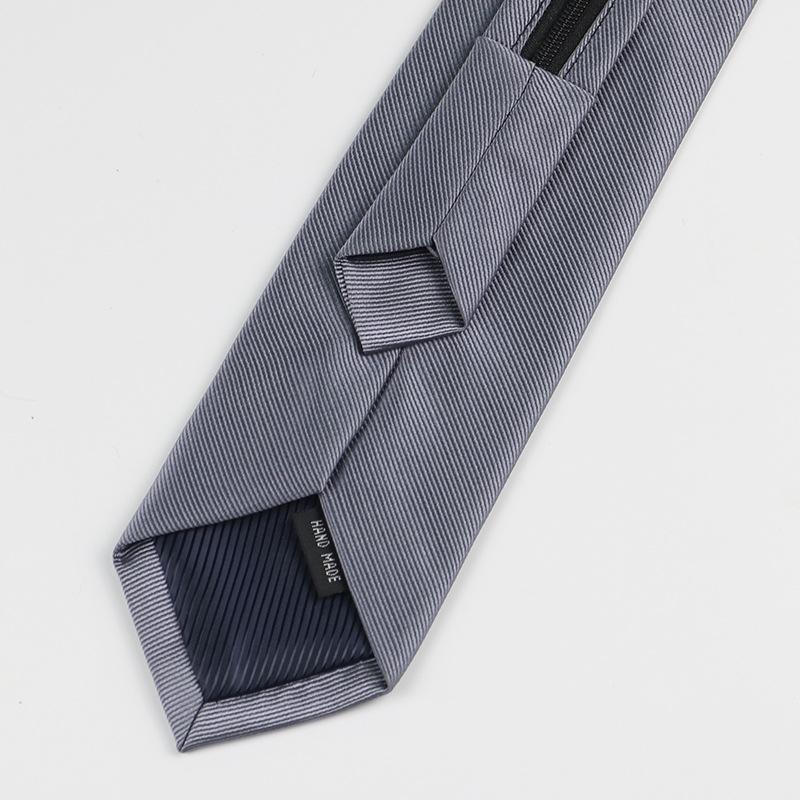 Business Tie Men'S And Women'S Black Grey Red Solid Color Professional Work Security Wedding Shirt Student No Zipper Tie