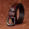 Belt Unisex Wide Retro Fashion Leather Pin Buckle Belt Men's First Layer Cowhide Casual Jeans Belt