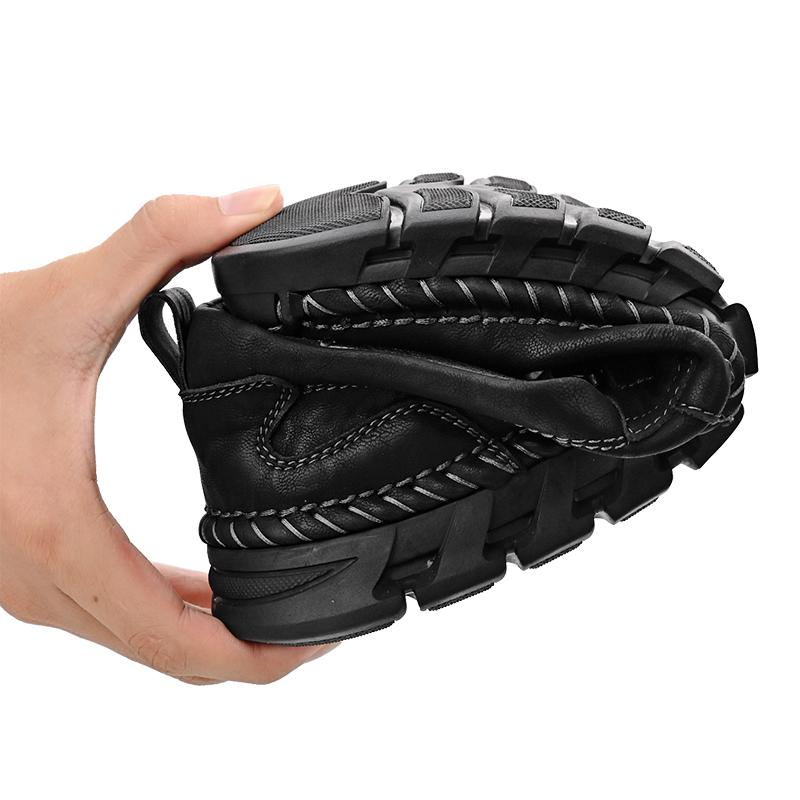 Fashion Leather Shoes Man Casual Loafers Luxury Design Slip On Male Dress Shoes Leisure Style Big Size Outdoor Wear-resistant Sole