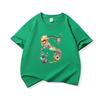 Kids Cotton T Shirt Floral Letter S Print Crew Neck Short Sleeve Tee Casual Boys Girls Summer Tops