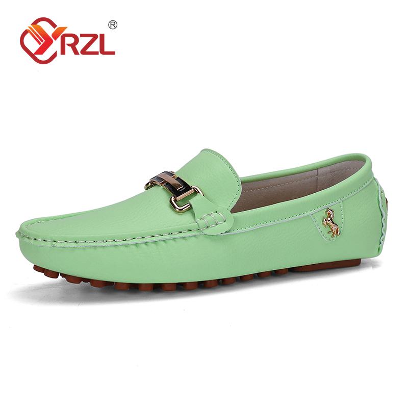 YRZL Loafers Men Handmade Leather Loafer Casual Driving Flats Slip-on Shoes Luxury Comfy Moccasins Size 48 Loafers Shoes for Men