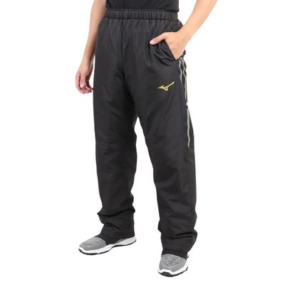 Mizuno Breath Thermo Training Warmer and XL Pants, Moisture-Wicking Heat-Generating, MC-LINE 32MFA630, Black/Gold,
