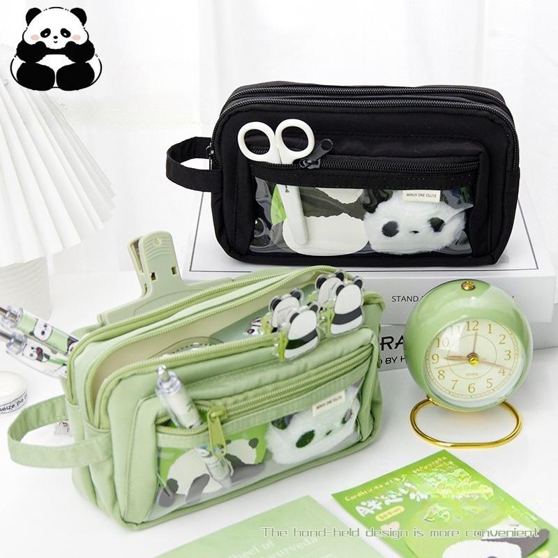 Transparent Pencil Case, Elementary School Stationery Box, Large Capacity, High Aesthetic Pencil Case