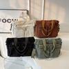 Umhängetasche für Damen mit mehreren Taschen, große Kapazität, Handtaschen aus Cord für Mädchen, koreanische einfache Tasche mit Reißverschluss