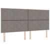 Box Spring Bed with Mattress Taupe 200 x 200 cm Fabric