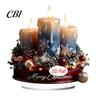 Christmas Tabletop Ornaments Candle Ornament, 2D Flat Acrylic Ornament with Base, Tree Decorations Snowman Reindeer Festive Table Centerpiece
