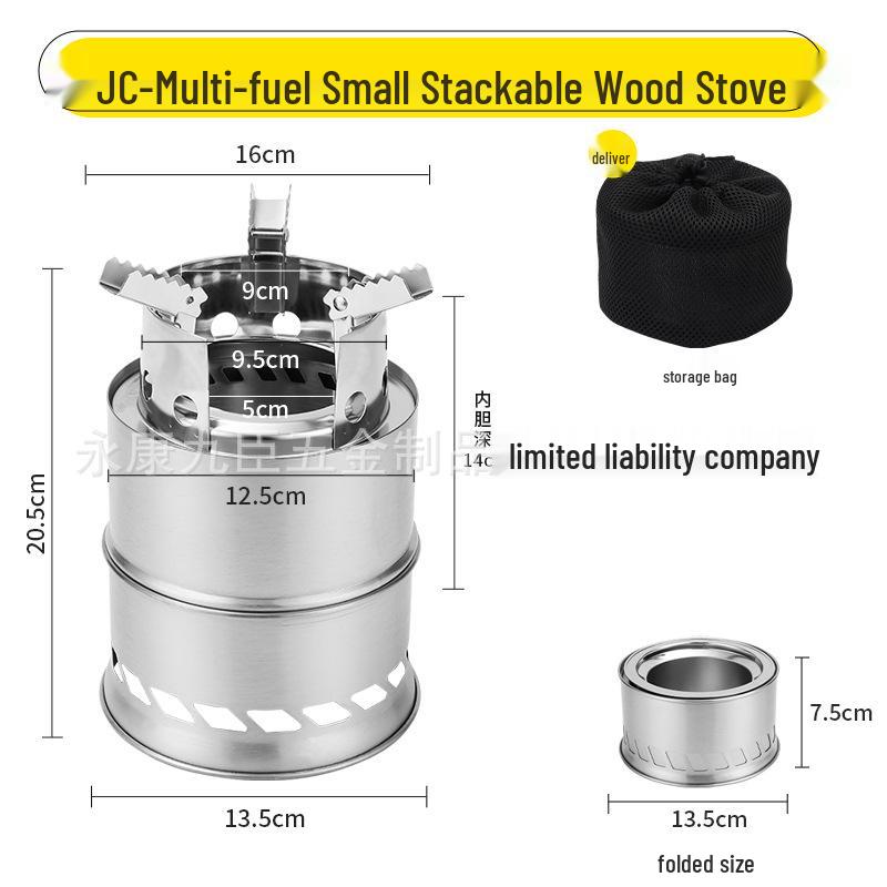 Windproof Stainless Steel Portable Camping BBQ Stove