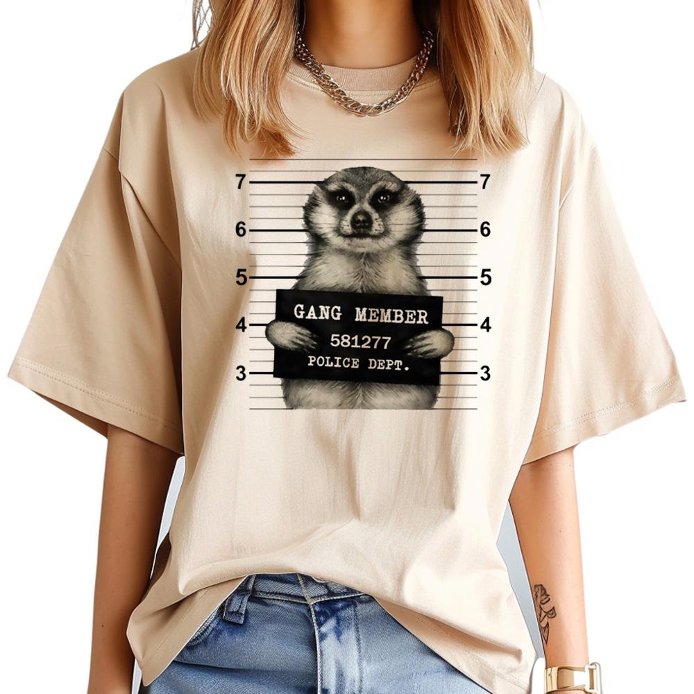 

Meerkat top Women Japanese harajuku summer Tee girl Japanese graphic y2k clothing 4XL