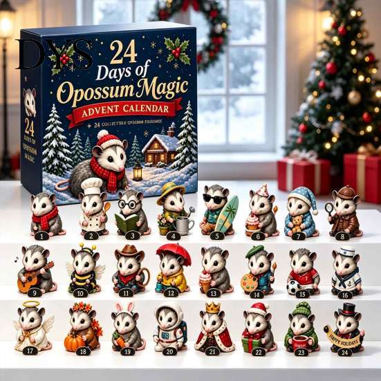 Secret Santa Gifts for Pet Lovers 2026 Christmas Advent Calendar, 24-Day Acrylic 2D Ornament Set with Tree Pendant Animal Figures, Hanging Decor,