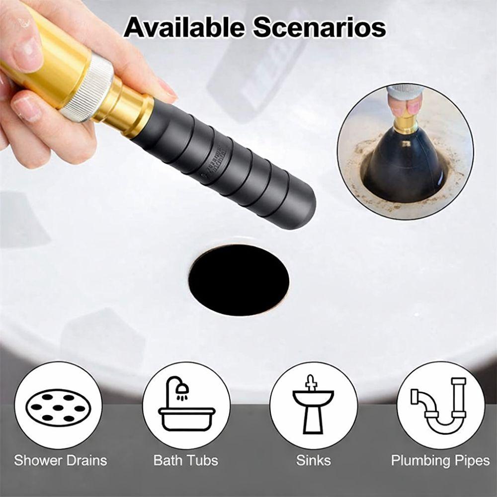 Water Pressure Drain Bladders Rubber Drain Pipe Cleaner Durable Unclog Main Drain  Bathroom Drains