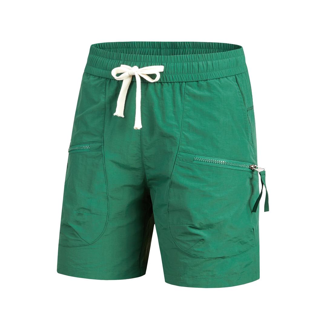 Casual Pants, Men's Beach Pants, Quick Drying Pants, Multi Pocket Elastic Waist Shorts Pants